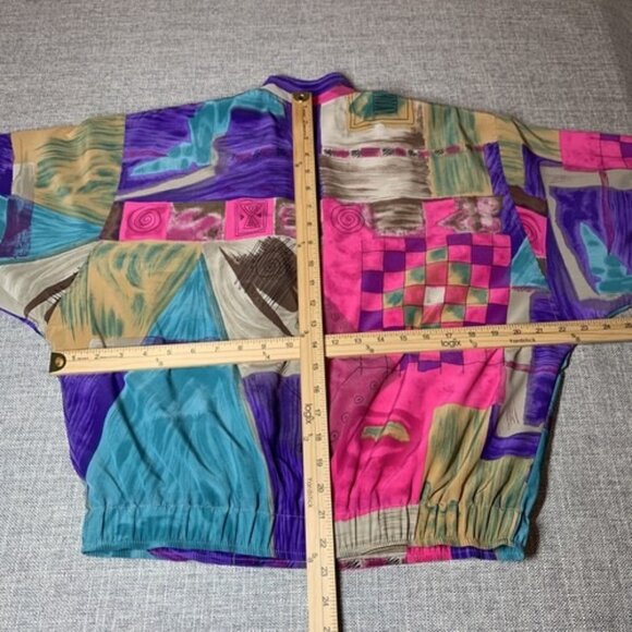 Hana Sport Vintage Windbreaker Multi-color 1980’s Women’s X-Small - Picture 6 of 8